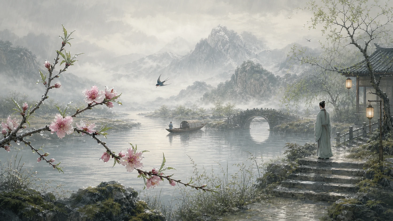 碧桃天上栽和露
