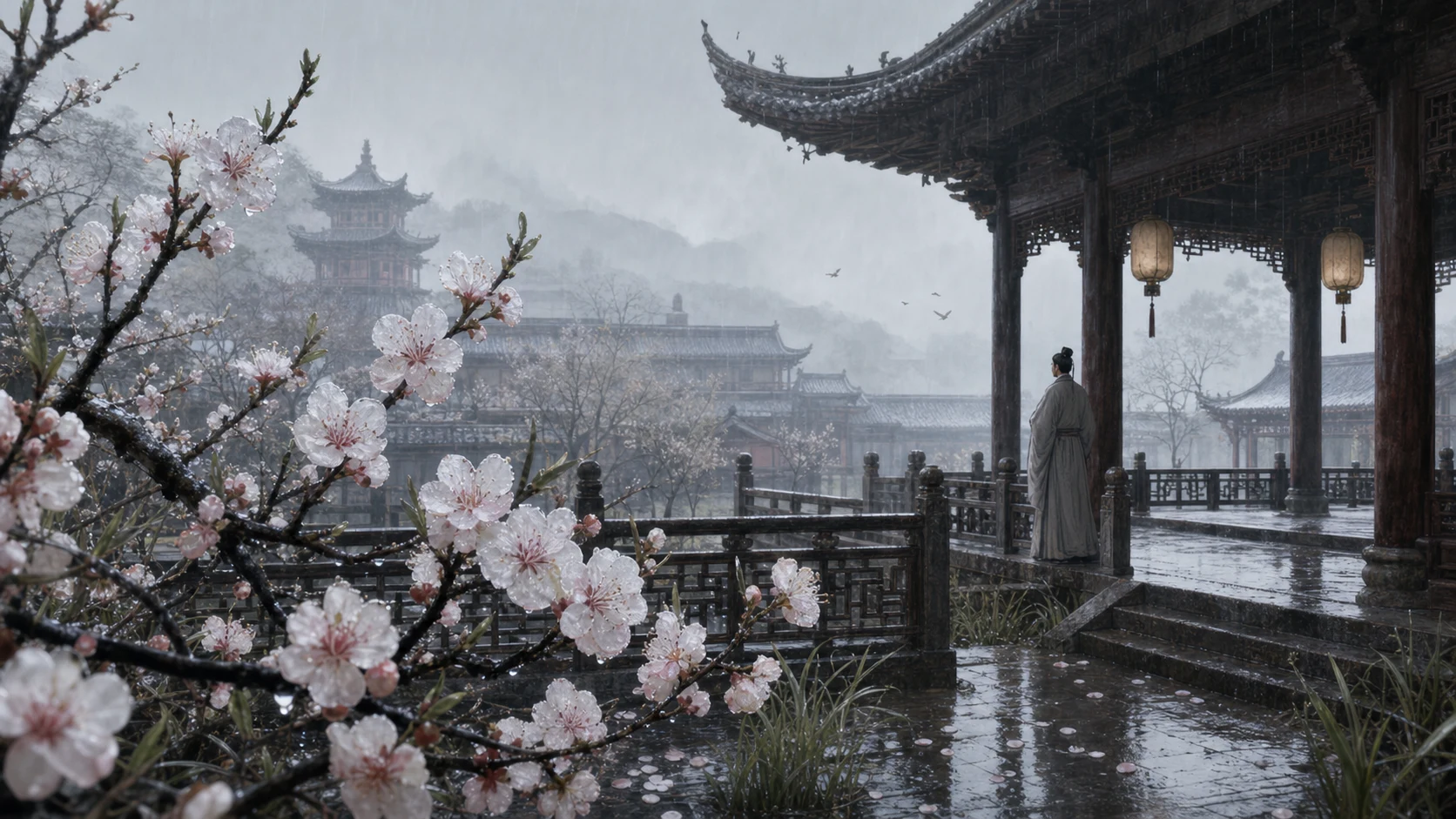 北行见杏花
