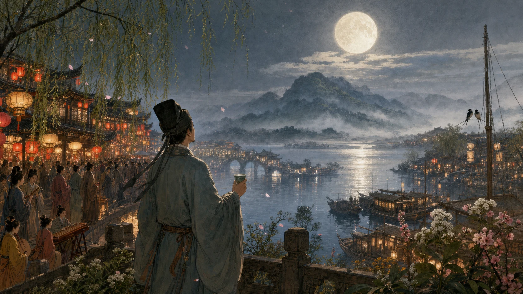 江上春山远