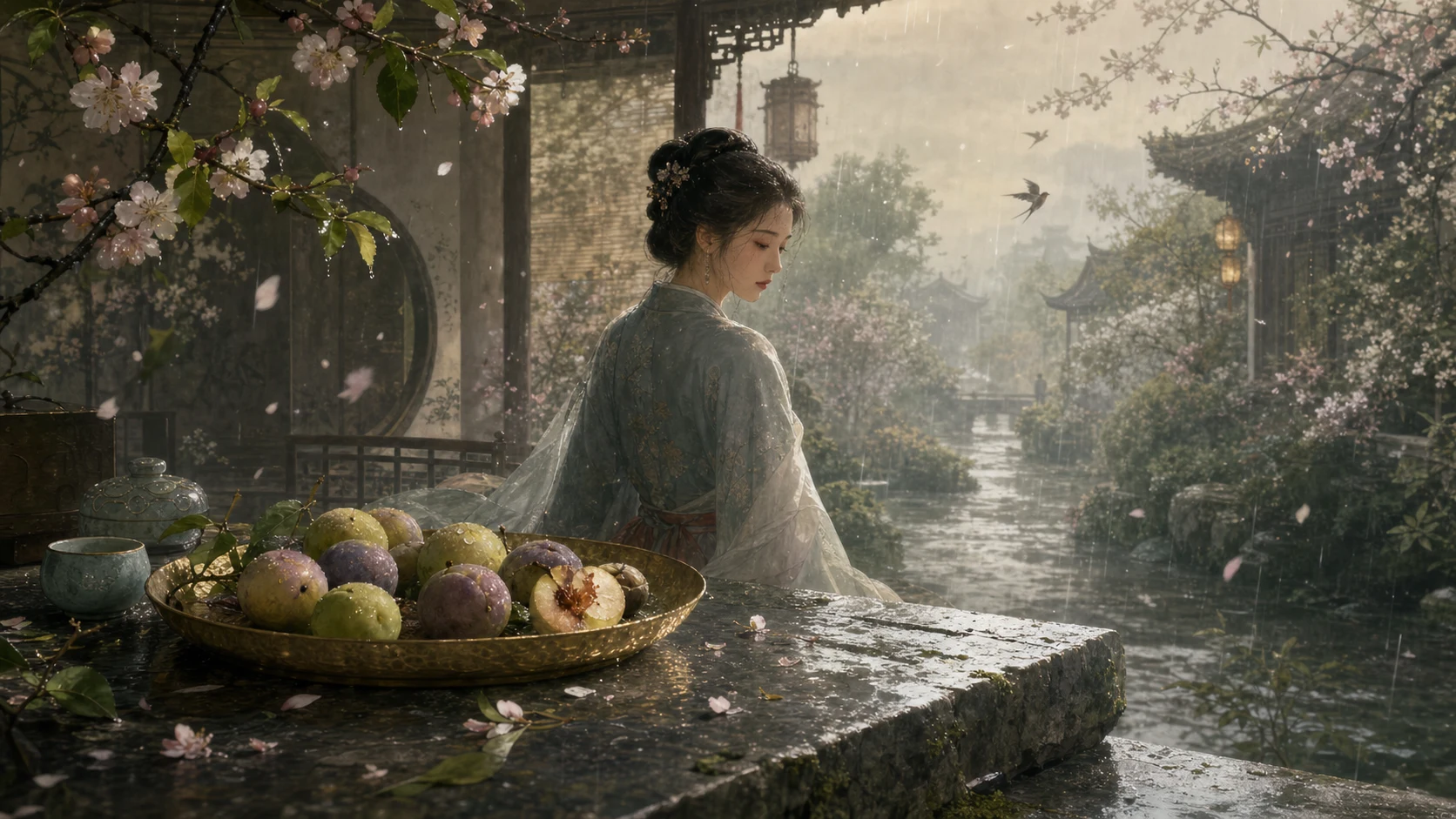 出林杏子落金盘