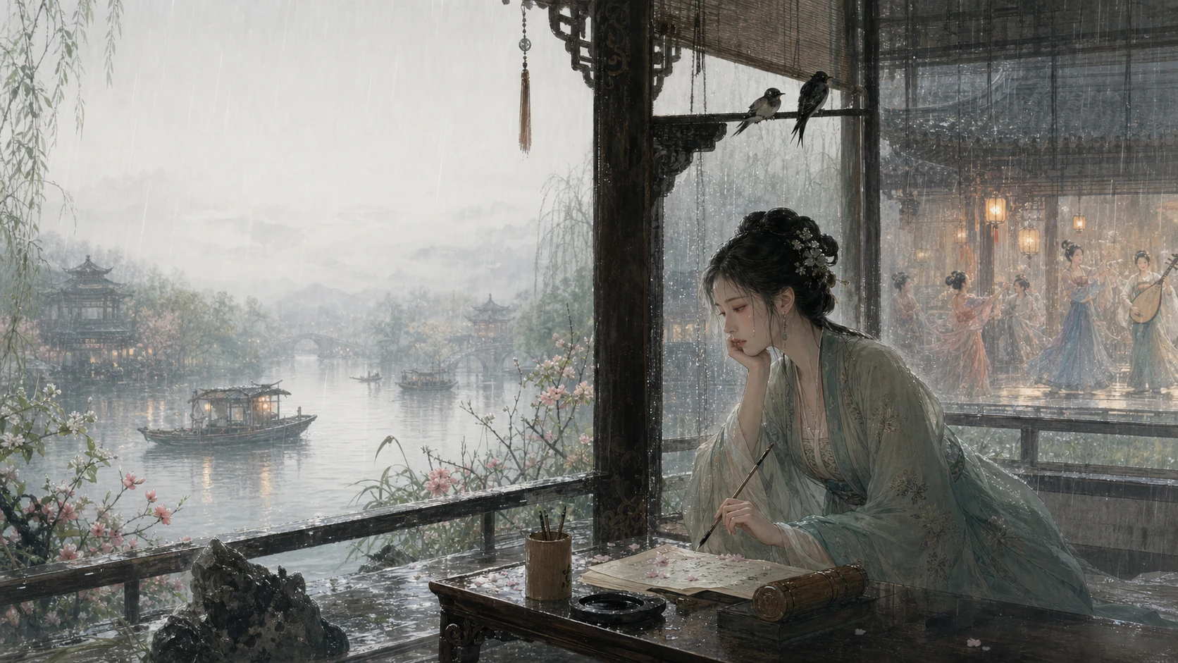 一春不识西湖面