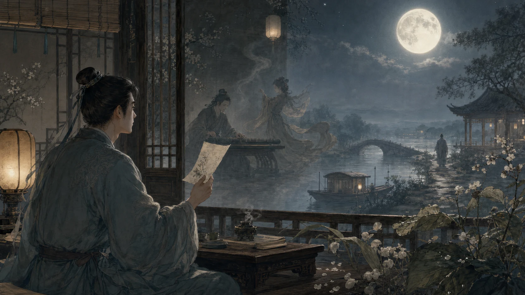 手捻香笺忆小莲