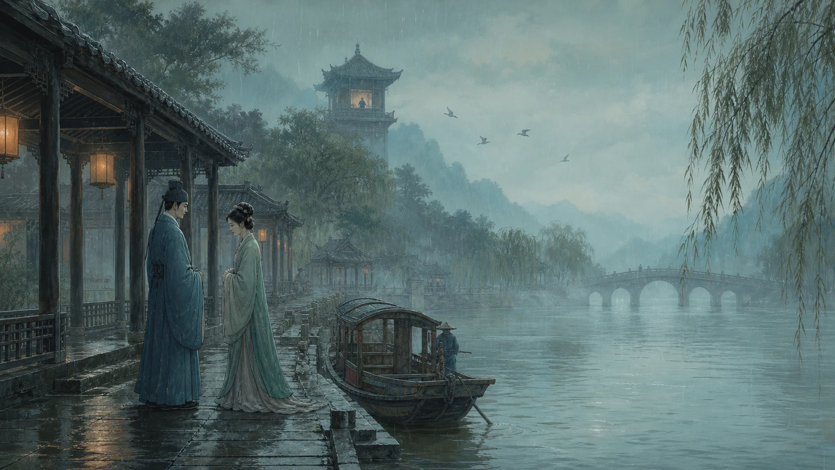 平林漠漠烟如织