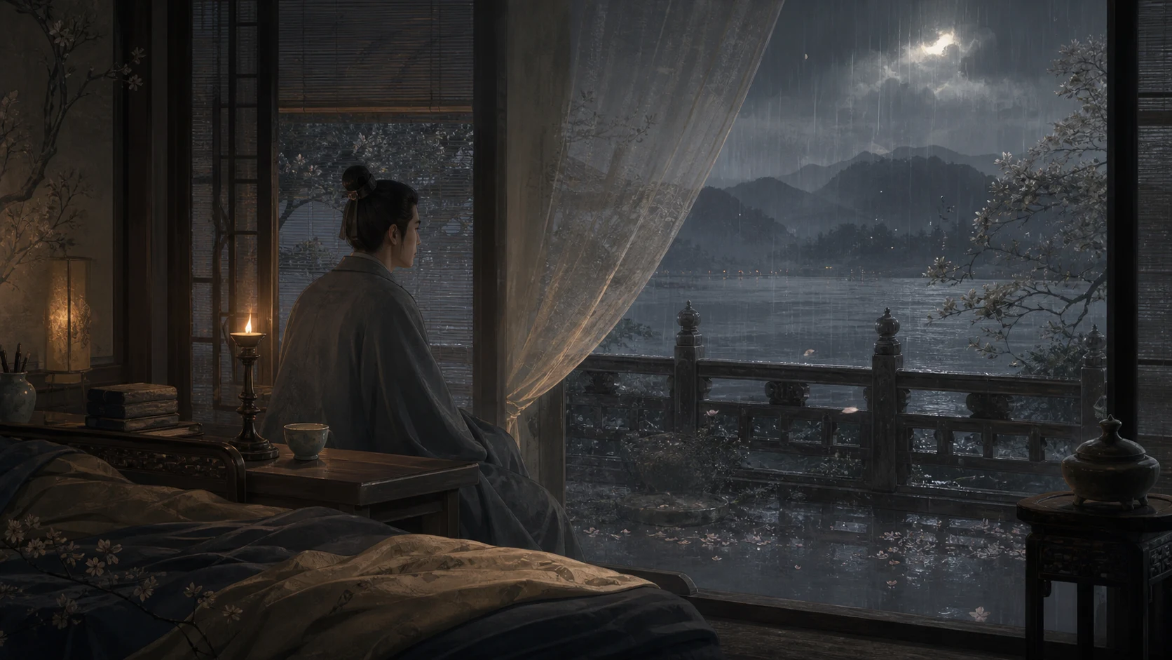 帘外雨潺潺