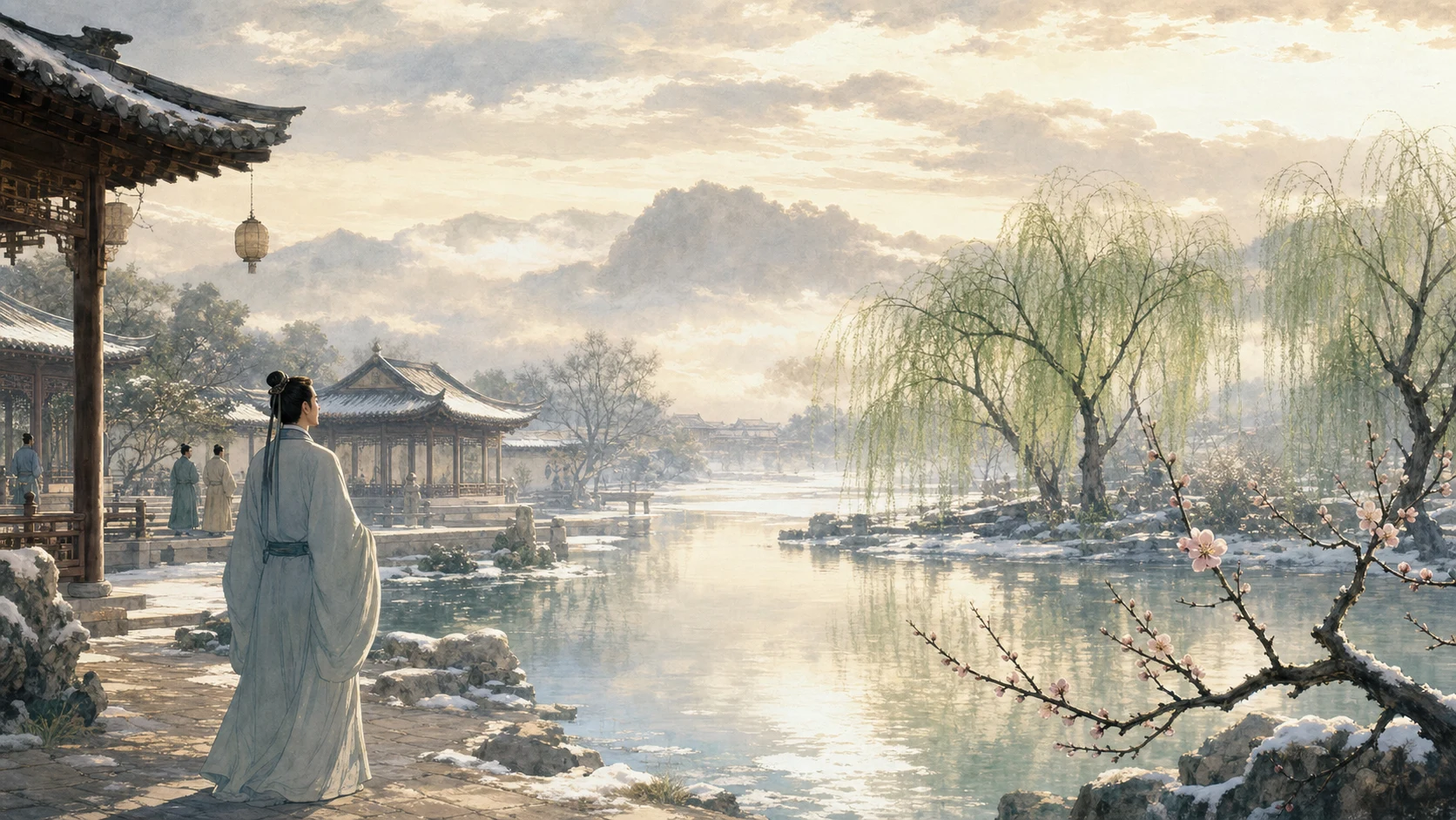 雪云散尽