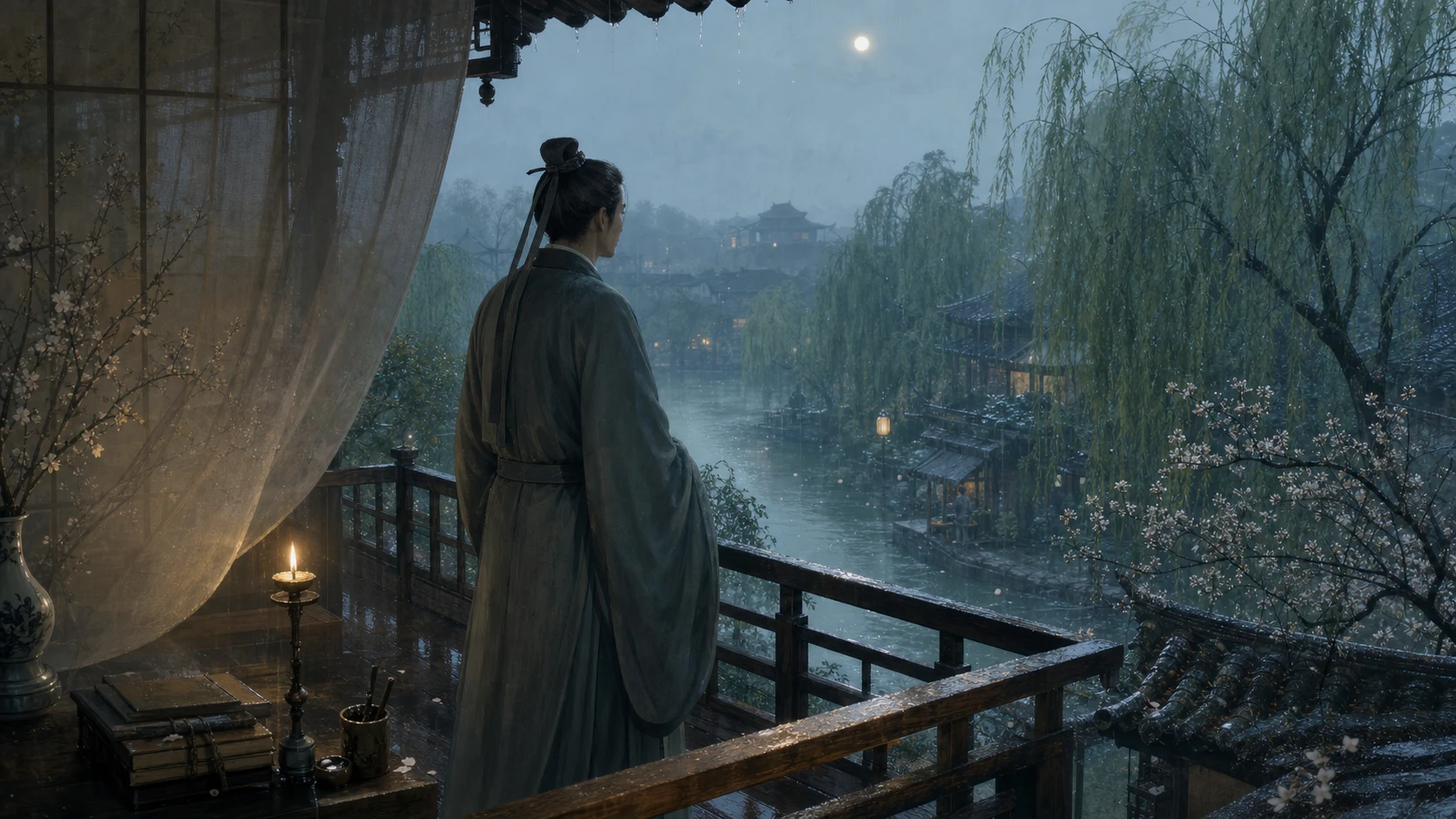 小雨纤纤风细细