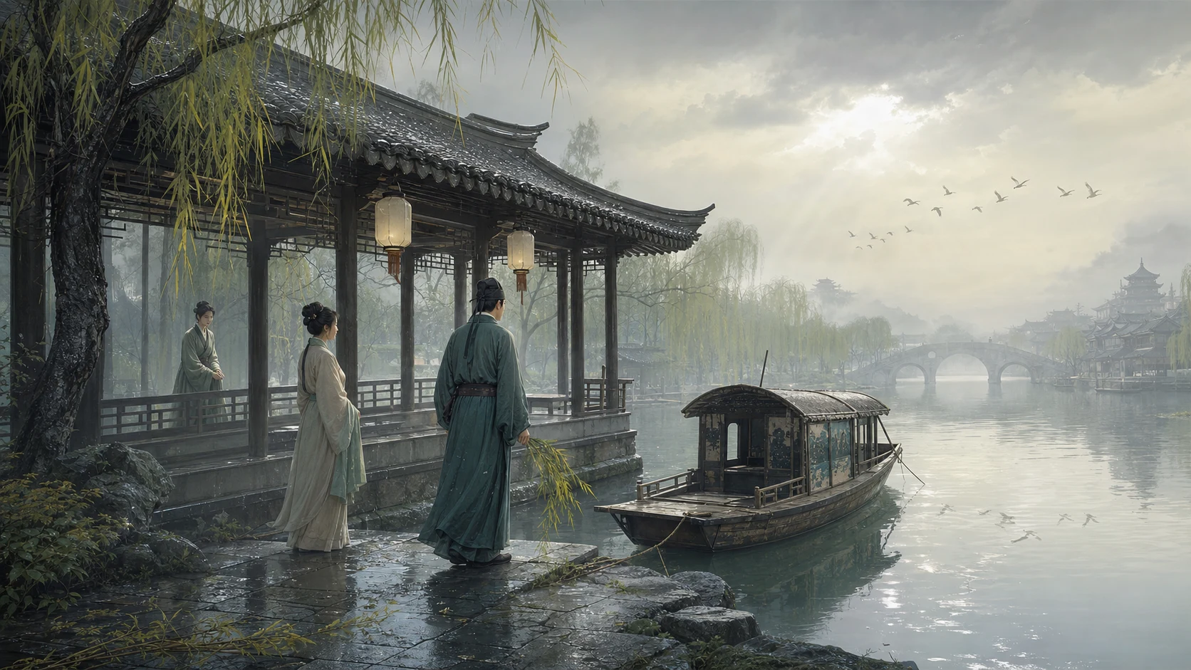 薄雨收寒