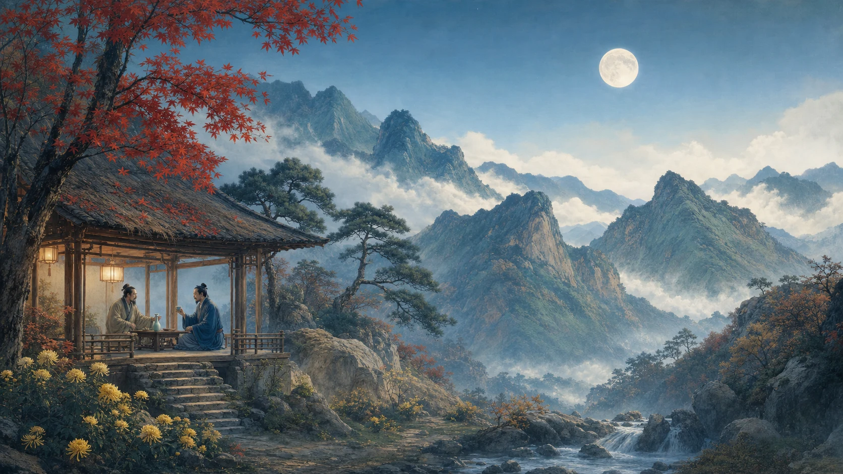 秋入云山