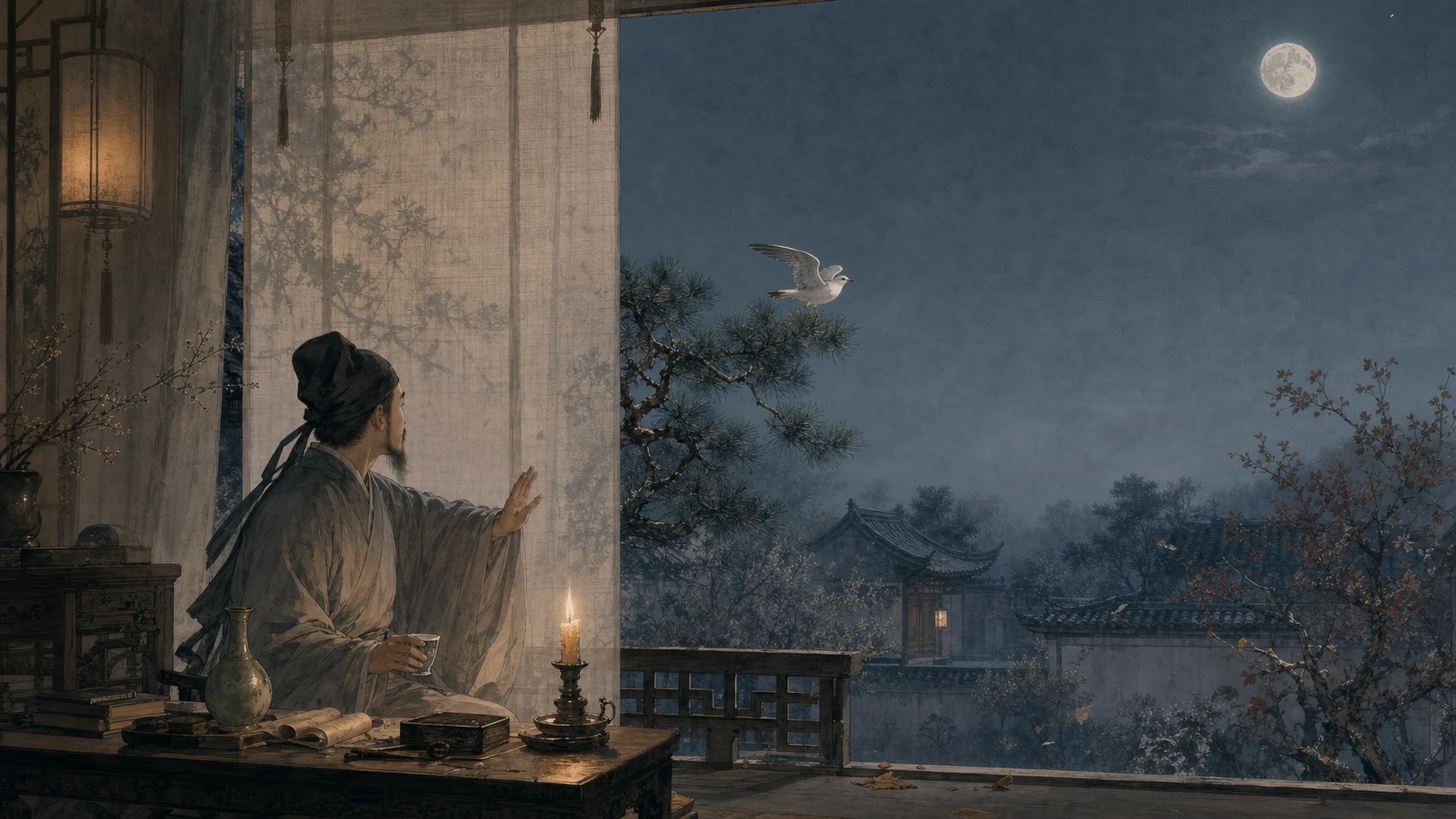 赋松上鸥