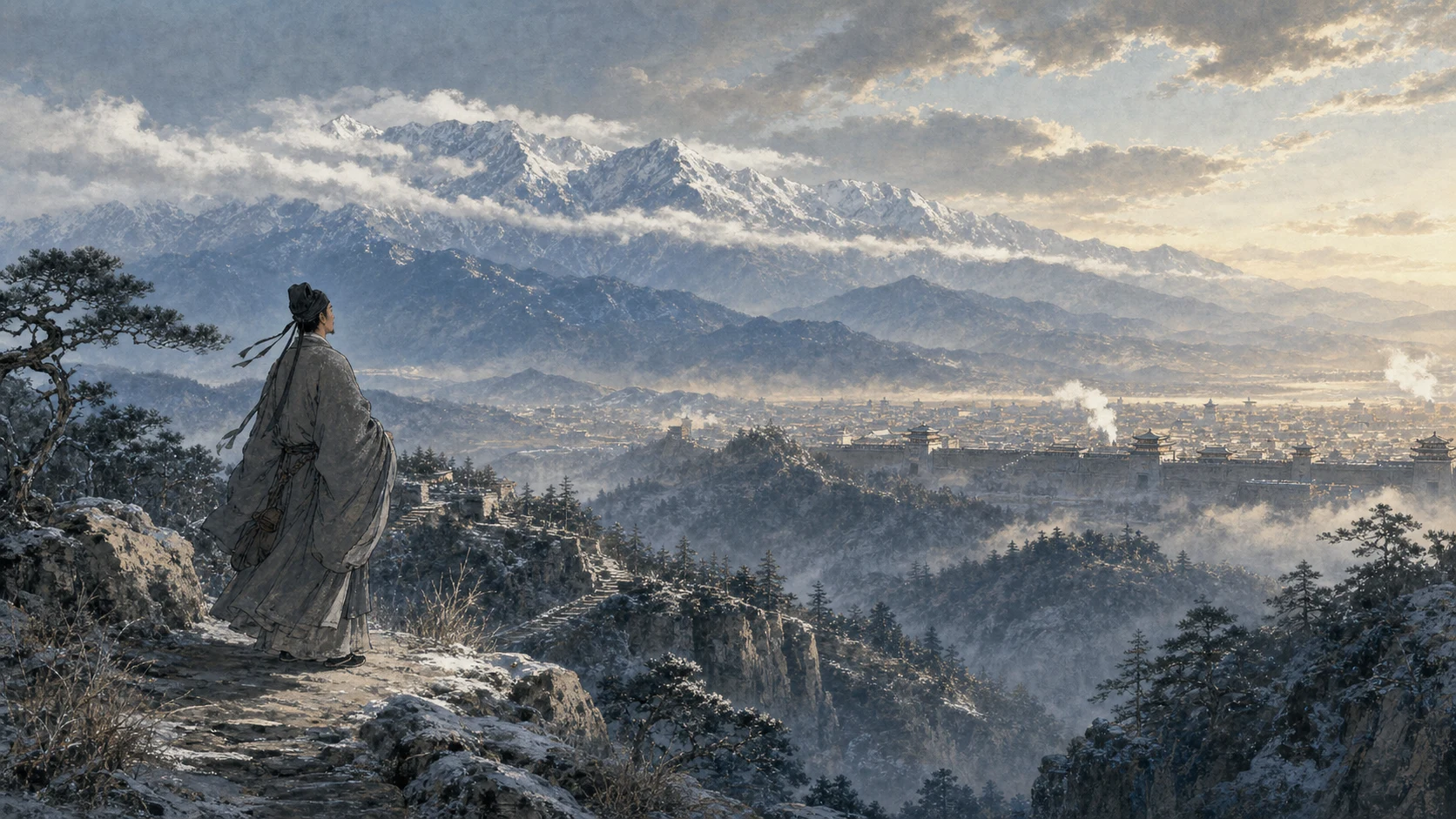终南望余雪