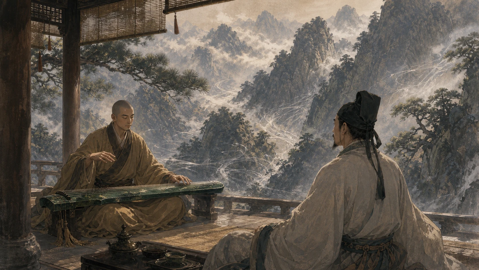 听蜀僧濬弹琴