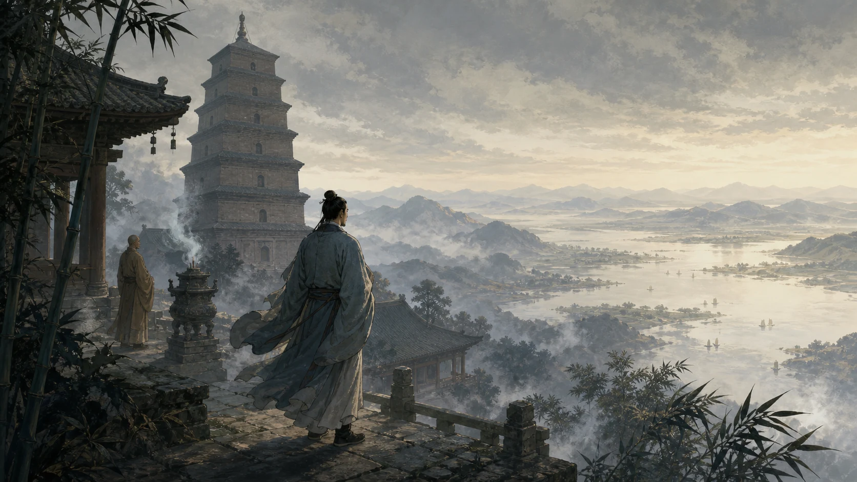 与高适薛据同登慈恩寺浮图