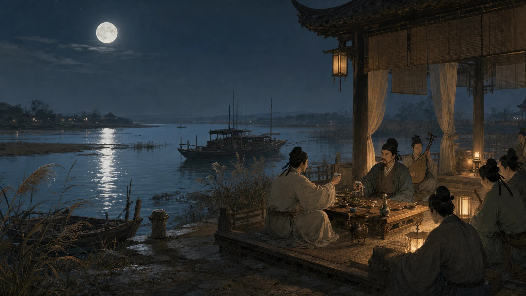 八月十五夜赠张功曹