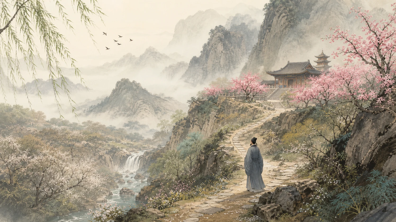 大林寺桃花