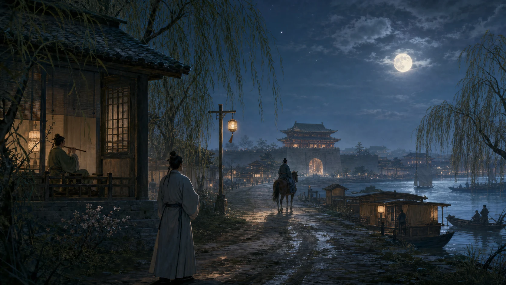 春夜洛城闻笛