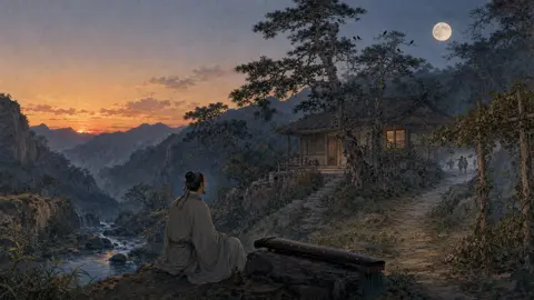 宿业师山房期丁大不至