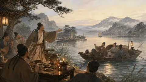 石鱼湖上醉歌